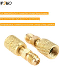 R410A Straight Swivel Mini Split Adapter With Five Sixteenth SAE Female To One Quarter SAE Male Quick Couplers For HVAC And Ductless Mini Split Systems Pro Grade DIY Friendly Two Pack brass adapters