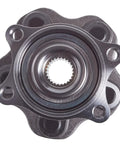 Front view of Beefy Two Pack Rear Wheel Hub and Bearing Assembly For AWD Nissan Juke 2011-2017, Rogue 2008-2020 replacement kit