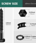 Heavy Duty 5 16 X 2 1 2 Hex Head Lag Bolts Rock Solid 304 Stainless Steel Wood Fasteners With Washers dimensions and sizes chart
