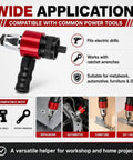 M3 To M8 Electric Rivet Gun Adapter Kit for Cordless Drill with wide application in metalwork, automotive, furniture, DIY