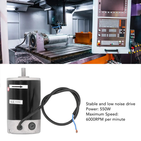 Beefy 550W Mini Lathe Motor With Low Noise And High Torque Drive 6000 RPM Max Stable Iron Construction For 7x14 CJ18A Lathes 110V
