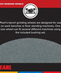 6X1X1 C120 General Purpose Bench Grinding Wheel for Metal packaging detail with Pro Grade Green Silicon Carbide description.