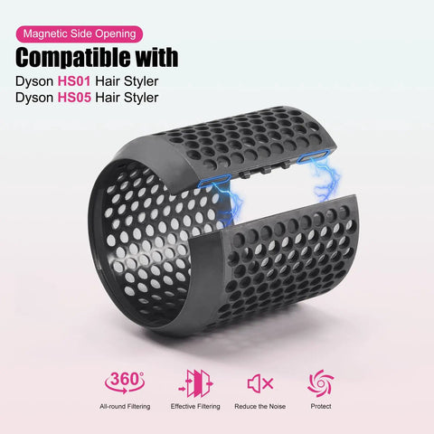 Outer Filter Cover For Airwrap Hair Styler With Filter Cleaning Brush HS01 HS05 Magnetic Filter Cage Replacement Parts