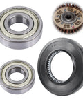 Premium Heavy Duty Replacement Washer Tub Bearings And Seal Kit For Samsung Front Load Washers, showcasing metal bearings and seal.