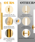 Comparison image of Set Of Two 25 Inch Brass And Natural Alabaster Wall Sconces Featuring Authentic Spanish Marble Veins for bathroom use.