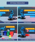 Awesome 6DOF Robotic Arm Kit With Six Servos, Arduino Compatible, ESP32 Controller, Bluetooth, Claw Gripper in action