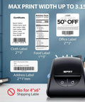 Top Tier Desktop Thermal Label Printer That Smoothly Handles Address File Folder And Barcode Rolls For Streamlining Your Daily Shipping Grind Up To Three Thirty Five Inch Width With Zero Hassle Setup, showcasing various label types.