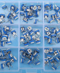150 Piece Resistor And Trimmer Potentiometer Assortment Kit Blue And White Vertical PCB Mount Three Terminal Preset Adjustable Resistors