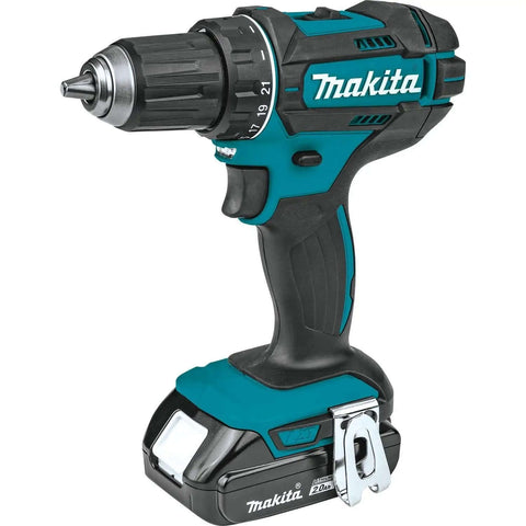 Workhorse Compact Cordless Driver Drill Kit Featuring Slick 18V Lithium Ion Power Half Inch Keyless Chuck And Pro Grade Torque Built For The Daily Grind close-up with keyless chuck and compact design.