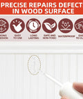 Wood Touch Up Paint 1.5 Oz Quick Dry Black For Fixing Scratches Chips And Spots On Furniture Cabinets Doors Tables Kitchen And Dressers No Mess DIY Home Repairs used on wood paneling
