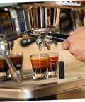 Espresso machine with Two Pack Steam Wand Safety Guards For Coffee Machines Rubber Steam Pipe Cover Insulation Sleeves visible.