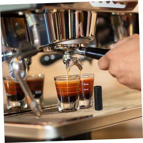 Espresso machine with Two Pack Steam Wand Safety Guards For Coffee Machines Rubber Steam Pipe Cover Insulation Sleeves visible.