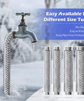 Six Pack Pipe Insulation Foam Tubes With Self Adhesive Aluminum Foil Roll 15.7 Inch Black Pipe Wrap on outdoor faucet