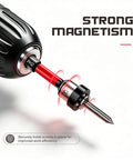 6 Pcs Magnetic Drywall Screw Setter Bits Featuring Ph2 Depth Stop Dimpler Adapter with strong magnet holding screws securely.