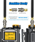 BNC To SMA Adapter Kit Gold Plated 50 Ohm Radio Antenna Adapter For SDR CCTV Ham Radio with illustrated connection diagram