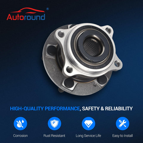 Front view of Front Wheel Bearing And Hub Assembly 5 Lug 513374 Direct Fit Compatible With Hyundai Sonata 2015 2019 Tucson 2016 2021