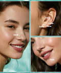 4 Pairs 16G Flat Back Stud Earrings Set in Hypoallergenic Surgical Steel With Four Sizes 2mm 3mm 4mm 5mm And Pin Lengths 6mm 6mm 7mm 8mm For Everyday Wear And All Day Comfort. 2mm 3mm 4mm 5mm flat back studs on model
