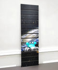 Vertical Slatwall Art Panel 12 Inches Wide By 40 Inches Tall With Pre Laminated Dope Deep Space Stars Graphic MDF Slatwall Display For AV Gear Entertainment Center Office Or Garage Great For Modern Wall Decor And Tech Setup showing a space-themed design