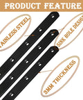 Absolute Beast 8 Inch Black Mending Plates features stainless steel, sink hole design, and 3mm thickness for sturdy bracing.
