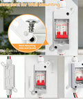 Solar Panel Disconnect Switch With IP65 Waterproof Rating Back Mounted DC 500V 32A Mini Circuit Breaker Box for Outdoor Use
