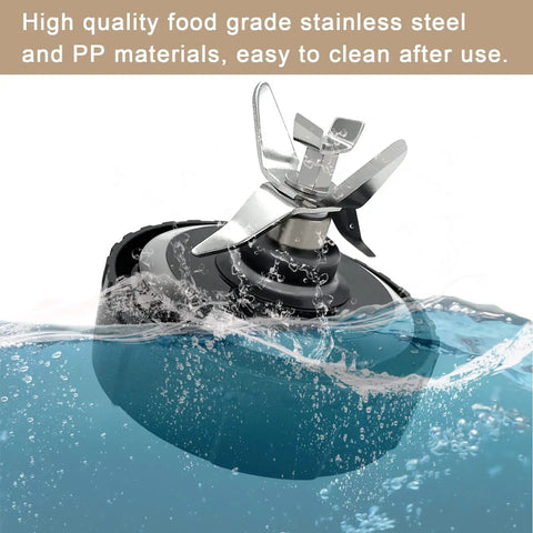 6 Fins Blender Extractor Blade Replacement For High Speed Blenders With 16 Oz Cups Compatible With Models in water, stainless steel