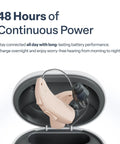 Wireless Rechargeable OTC Hearing Aid for Seniors and Adults Ultra Comfortable Design Nearly Invisible Fit in charging case