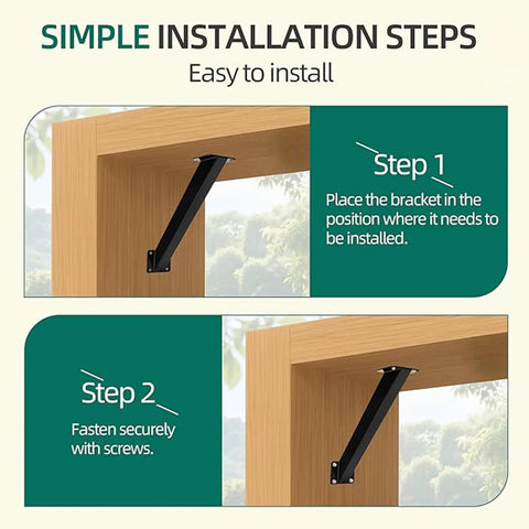 Beefy 45 Degree Corner Brace Kit 8 Pcs For Outdoor Timber Projects, Sturdy Steel Brackets For Gazebos Patios Treehouses Courtyards, Weatherproof Construction And Easy To Install