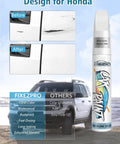 White Orchid Pearl Car Touch Up Paint For Honda Color Match Auto Paint Repair Pen Pro-Grade Scratch Fix with before and after results.