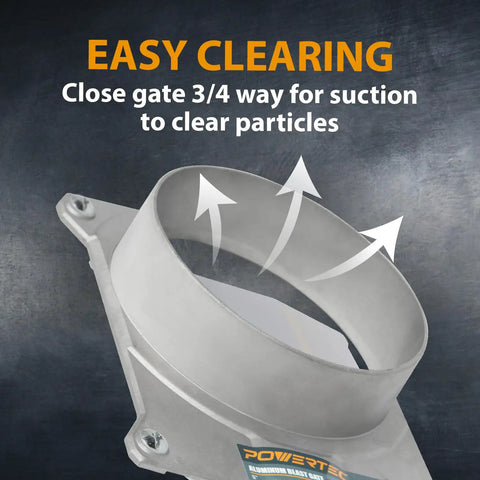 Two 4 Inch Aluminum Blast Gates With Anti Clog And Air Leak Seal For Dust Collection 2 Pack Dial In Airflow To Maximize Dust Extraction
