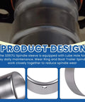 Product design of Two Piece 33517U Spindle Sleeve With Lube Hole for UFP boat trailer spindle, showing sleeve details and lube hole