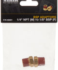 One Eighth Inch Female BSP To One Quarter Inch Male NPT Adapter Brass Two Piece Fitting For Air Lock Differential Plumbing