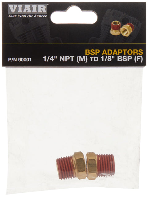 One Eighth Inch Female BSP To One Quarter Inch Male NPT Adapter Brass Two Piece Fitting For Air Lock Differential Plumbing