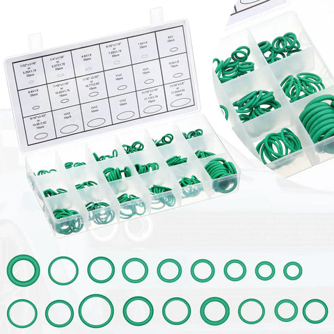 Air Conditioning Valve Core Kit With 270 O Rings, 60 Gasket Seals, 77 Dust Caps and 39 Valve Cores for R12 R134a Systems, O-rings view