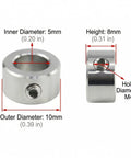 2 Pack 304 Stainless Steel Shaft Collars With 5mm Bore And Screws For 3D Printers Rust Resistant And Humidity Ready Heavy Duty Locking With Single Set Screw Keeps Shafts From Slipping, 5mm bore dimensions