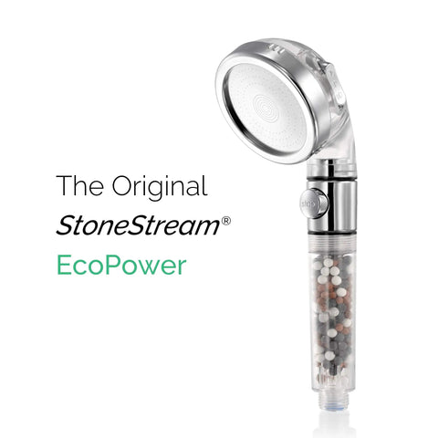EcoPower High Pressure Handheld Shower Head and Wall Showerhead Combo With Three In One Spray System For Rainfall, Massage, And Jetting, Eco Stop Temperature Control For Consistent Hot Showers And Water Savings
