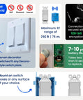 Wireless On Off Decorator Style Switch and Receiver Kit for Home Automation No Hassle Plug And Play GPC10 Power Controller