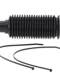 Rack And Pinion Bellows Kit For Toyota Tacoma And 4Runner, Premium Steering Rack Boot Set For A No Fuss Ride, Fits 1995 1997 Tacoma, 1998 2004 Tacoma, And 1996 2002 4Runner, Easy Install, Durable Seals, includes black boot and zip ties shown in product image.
