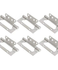 Heavy Duty Stainless Steel Ball Bearing Door And Window Hinges With Mute Silent Rotation Rustproof Furniture Hardware, set of 6, 10.5 x 4.8 cm.