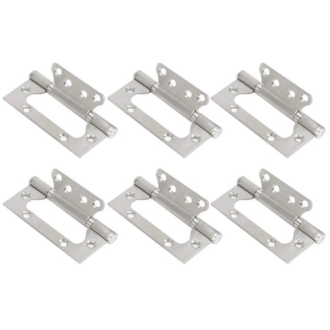 Heavy Duty Stainless Steel Ball Bearing Door And Window Hinges With Mute Silent Rotation Rustproof Furniture Hardware, set of 6, 10.5 x 4.8 cm.