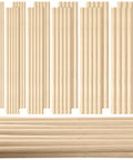 Top Shelf Essentials For 215 Assorted Balsa Wood Sticks And Wooden Dowel Rods One Eighth To Half Inch Round Unfinished Craft Strips.