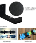 Rock Solid Aluminum Wall Mount Snowboard Rack With Hella Secure Eva Grip Pads detail image showing EVA pad texture and mounting options.