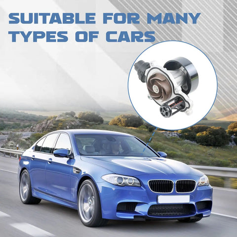 Heavy Duty Engine Water Pump For Bmw 230i 330i 320i 430i X3 X4 2.0L Direct Replacement 11518638026 installed on a BMW driving.