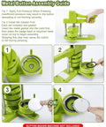 All In One Button And Keychain Making Kit With 100 Button Backs 20 Keychain Bases 120 Blank Papers And 120 Clear Film Sheets assembly guide