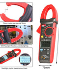 600A True RMS Digital Clamp Meter Multimeter With Auto Range Data Hold And Frequency Measurement, Overload Protection dimensions