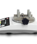 Cap Torque Gauge With NIST Traceable Certificate 100 Lbf Inch And 0.1 Lbf Inch High Res Clockwise And Counter Clockwise Testing Built In Wireless Data Capture USB RS232 MicroSD Seven Inch Diameter Sample 1000 Hz Readouts, metal fixture