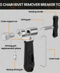Bike Chain Repair Kit With Break Tool Master Link Pliers Chain Wear Checker And Opener Closer Remover Pliers, Rotating Handle