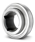204KRR2 Hex Bore Precision Bearing Crafted For Rugged Field Days With Cylindrical Outer Profile 0.69 By 1.85 Inches Abec One Graded For Disc Harrows And Planters Built Like A Tank To Roll Right, side view showing hex bore and precision design.