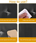 Large Leather Repair Patch Self Adhesive Tape For Furniture And Home Decor 17.3x78.7 Inches application steps.
