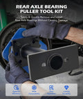 All In One Rear Axle Bearing Puller And Installer Kit With ABS Tone Ring Driver in use, Toyota axle bearing removal