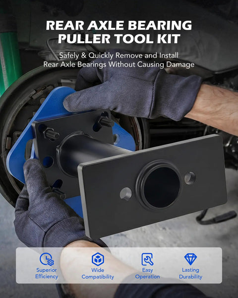 All In One Rear Axle Bearing Puller And Installer Kit With ABS Tone Ring Driver in use, Toyota axle bearing removal